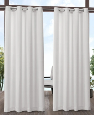 Exclusive Home Indoor/outdoor Solid Cabana Grommet Top Curtain Panel Pair, 54" X 96" In Natural