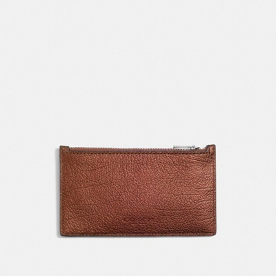 Coach Kartenetui Mit Reibverschluss In Rust Metallic