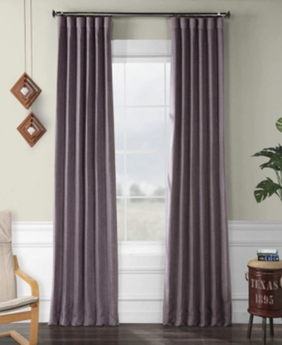 Exclusive Fabrics & Furnishings Blackout Linen Panel, 108" X 50" In Purple