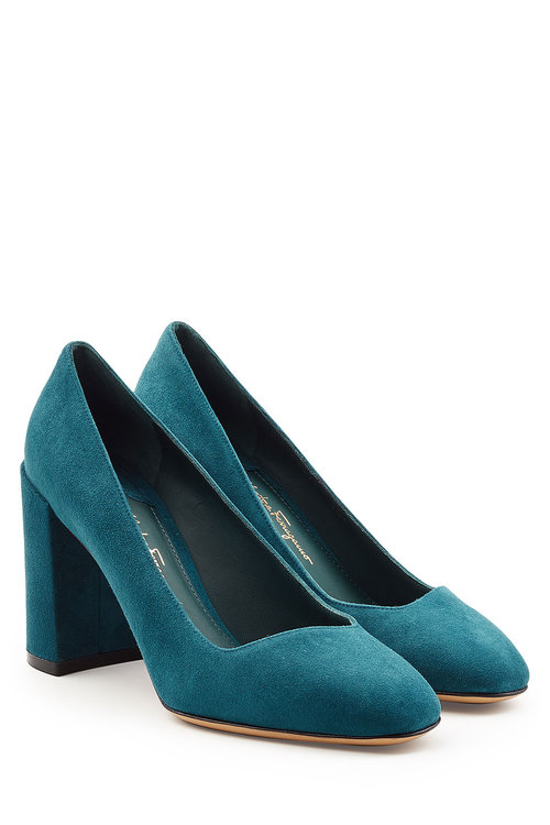 ferragamo suede pumps