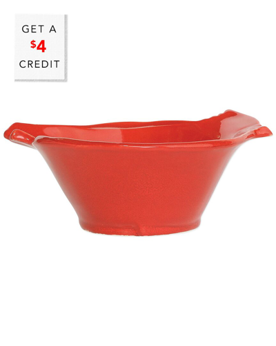 Vietri Lastra Holiday Figural Red Bird Small Bowl With $4 Credit In Multicolor