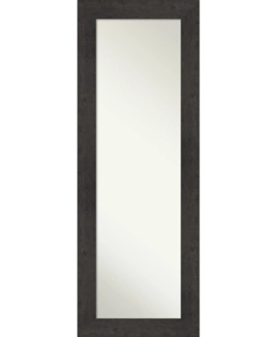 Amanti Art Rustic Plank On The Door Full Length Mirror, 19.38" X 53.38" In Dark Brown