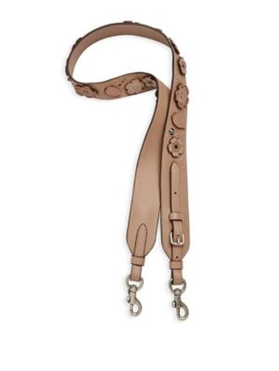 Coach Tea Rose Tooling Novelty Strap In Stone