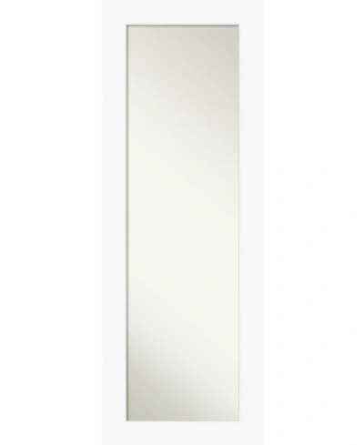 Amanti Art Cabinet On The Door Full Length Mirror, 19.38" X 53.38" In White