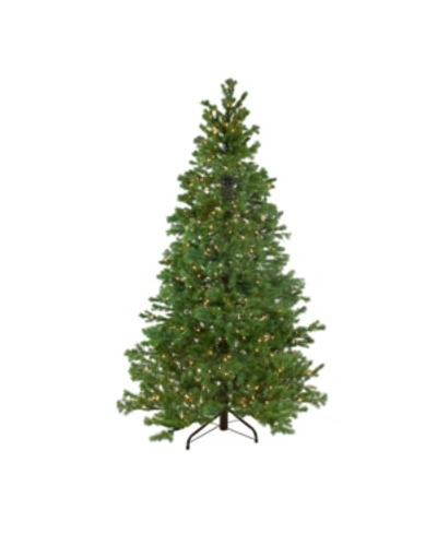 Northlight 6.5' Pre-lit Mixed Pine And Iridescent Glitter Medium Artificial Christmas Tree In Green