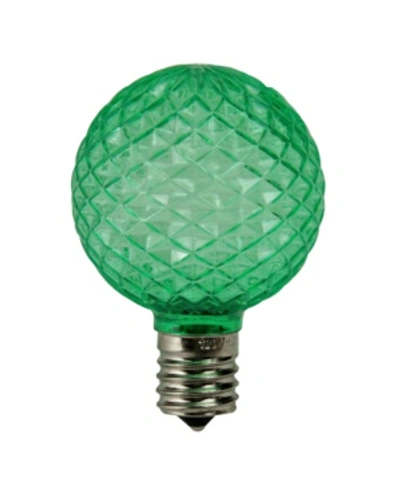 Northlight Pack Of 25 Faceted G50 Led Green Christmas Replacement Bulbs