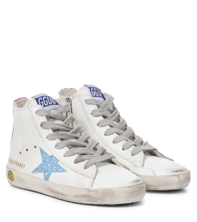 Golden Goose Kids' Baby's, Little Girl's & Girl's Francy Leather Glitter Star High-top Trainers In White