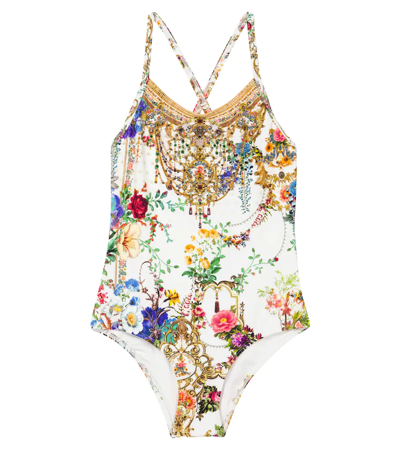 Camilla Kids' Little Girl's & Girl's Mad Manor Bejewel-print One-piece Swimsuit In Multicoloured