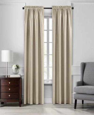 Elrene Colette 52" X 95" Faux Silk Blackout Curtain Panel In Ivory