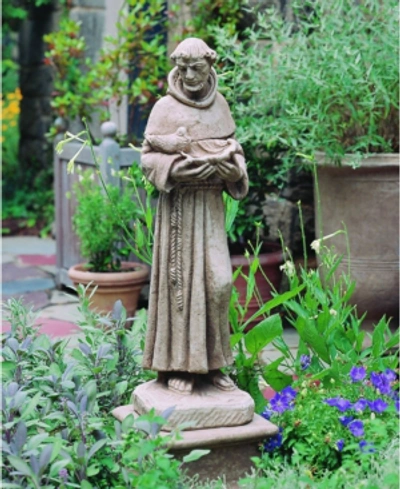 Campania International St. Francis With Shell Statuary In Slate