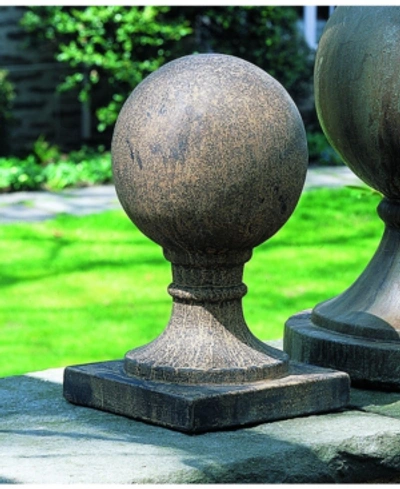 Campania International Small Sphere Square Base Statuary In Slate