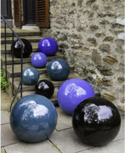 Campania International Glazed Sphere Statuary In Blue