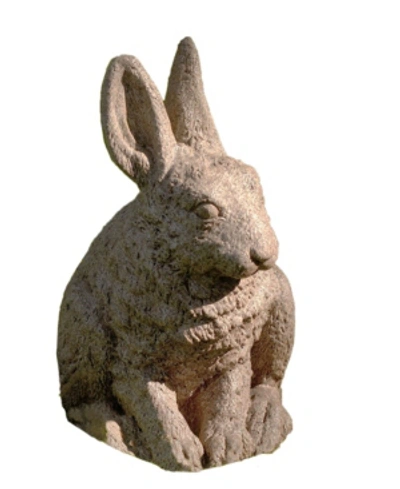 Campania International Hare Seated Garden Statue In Rust