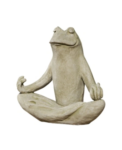 Campania International Totally Zen Frog Garden Statue In Brown