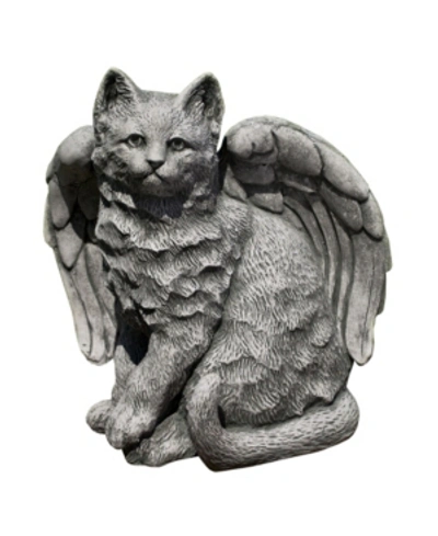 Campania International Angel Kitty Garden Statue In Brown