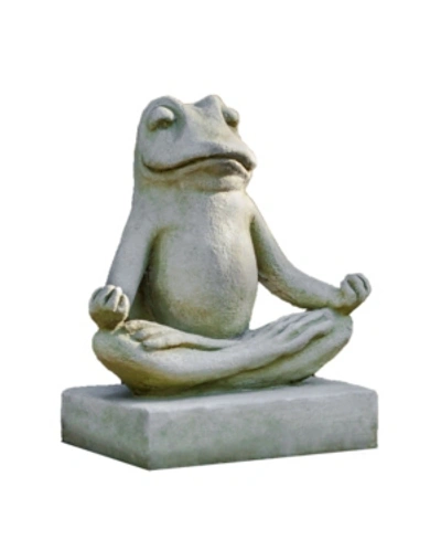 Campania International Mini Zen Frog Garden Statue In Black