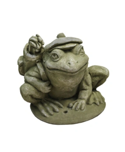 Campania International Golfer Frog Garden Statue In Rust