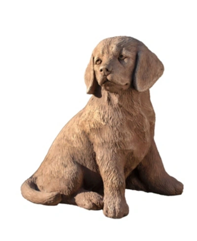 Campania International Golden Retriever Puppy Garden Statue In Rust