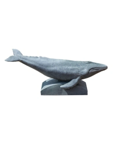 Campania International Humpback Whale Garden Statue In Dark Gray
