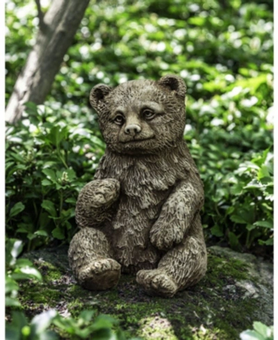 Campania International Bear Cub Statuary In Dark Gray
