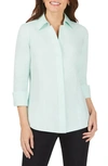Foxcroft Taylor Fitted Non-iron Shirt In Creme De Mint