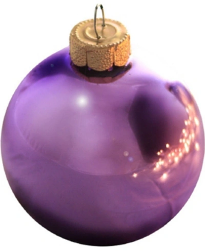 Whitehurst Shiny Glass Christmas Ornaments, Box Of 40 In Lavender