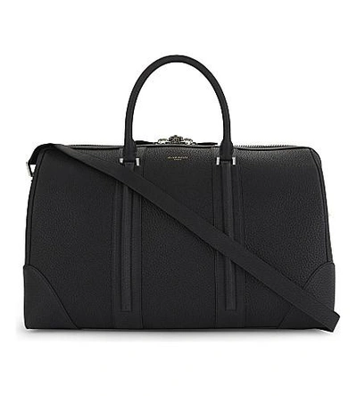 Givenchy Taurillon Grained Leather Weekend Holdall In Black