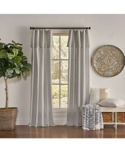 Keeco Mercantile 50" X 95" Drop Cloth Curtain Panel In Gray