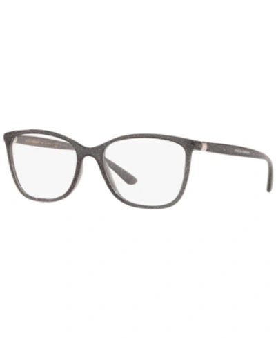 Dolce & Gabbana Dg5026 Women's Rectangle Eyeglasses In Transparent Gray