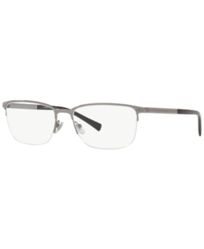 Versace Ve1263 Men's Oval Eyeglasses In Gunmetal