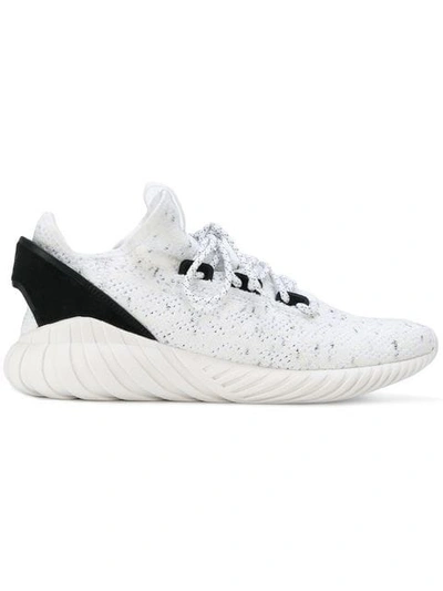 Adidas Originals Men's Tubular Doom Sock Primeknit Lace Up Trainers In White