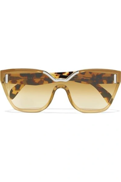 Prada Cat-eye Tortoiseshell Acetate And Silver-tone Sunglasses