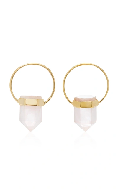 Isabel Marant Gold-plated Brass And Agate Crystal Earrings In Black