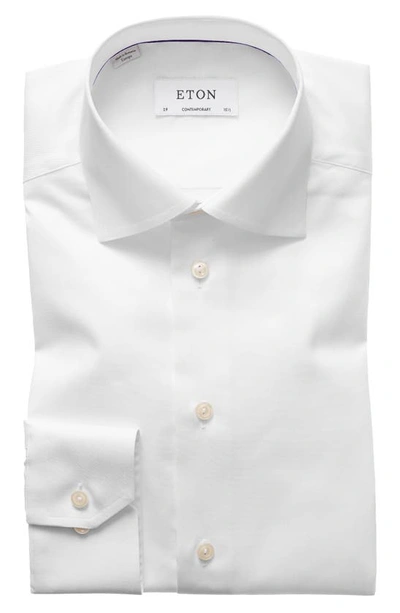 Eton Contemporary-fit Striped Dress Shirt In White