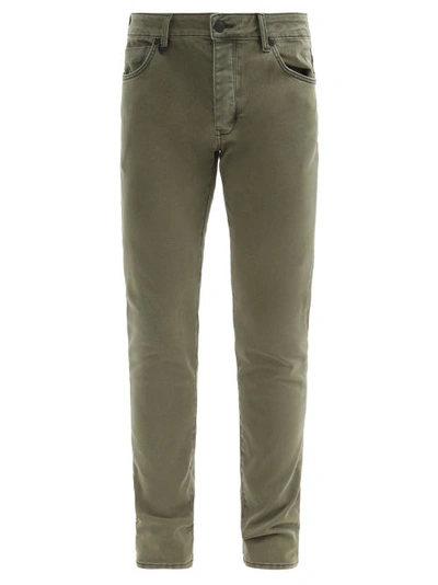Neuw Lou Slim Straight Stretch-cotton Twill Jeans In Liberte Green