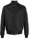 Moncler Logo Patch Bomber Jacket In Black