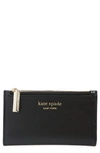 Kate Spade Small Spencer Slim Leather Bifold Wallet In Black