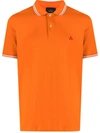 Peuterey Short-sleeved Polo Shirt In Orange