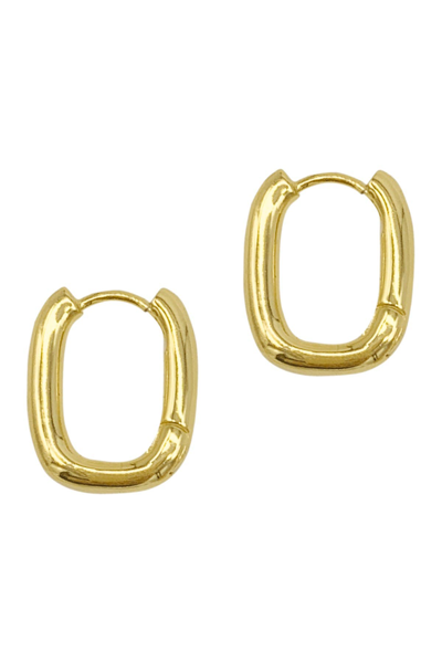Adornia 14k Plated Rectangle Earrings In Yellow