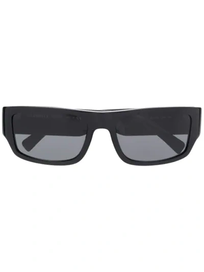 Versace Rectangular Frame Sunglasses In Black