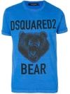 Dsquared2 Bear Graphic T-shirt In Light Blue