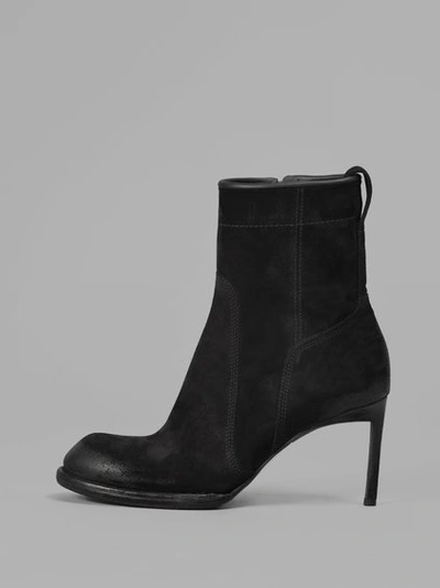 Haider Ackermann Suede Ankle Boots In Black