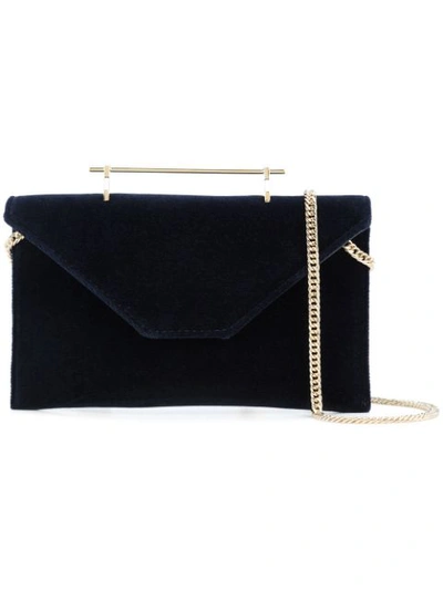 M2malletier Annabelle Velvet Top-handle Clutch Bag In Crimsin