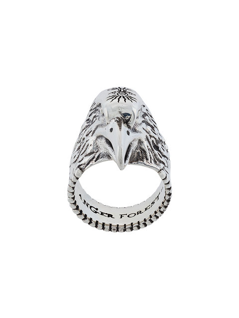 Gucci Anger Forest Eagle Head Ring | ModeSens