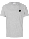 Stone Island Grey Logo-appliquéd Cotton T-shirt