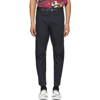 Lanvin Slim-leg Zip-cuff Cotton Trousers In Navy