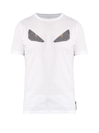 Fendi Bag Bugs embellished Cotton jersey T shirt In White ModeSens