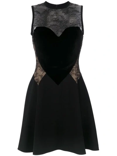 Elie Saab Dress With Lace And Velvet In Black