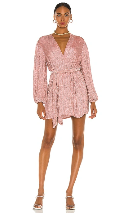 Retroféte Sequinned Wrap Mini Dress In Nocolor
