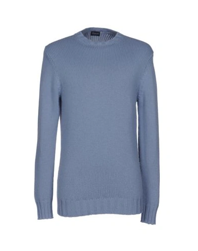 Drumohr Cashmere Blend In Slate Blue